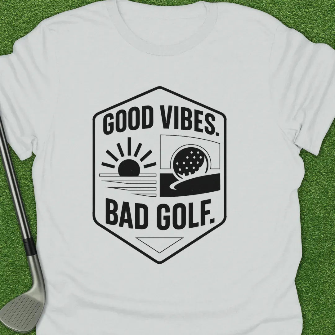 White / S Good Vibes Bad Golf T-Shirt