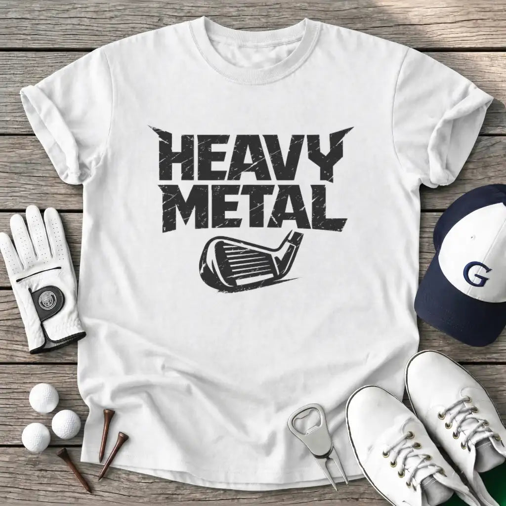 White / S Heavy Metal T-Shirt