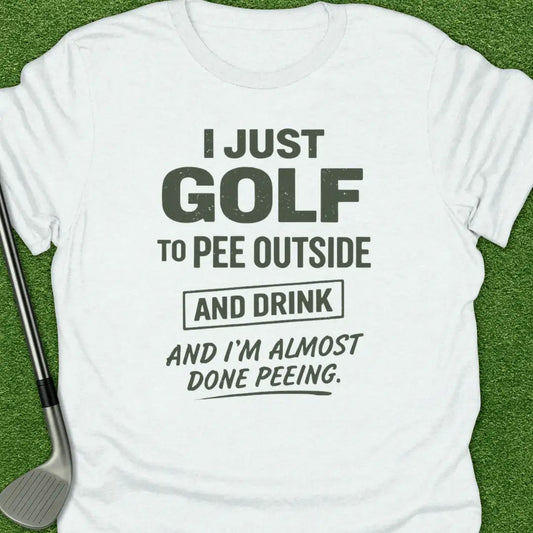 White / S Just Golf Pee T-Shirt