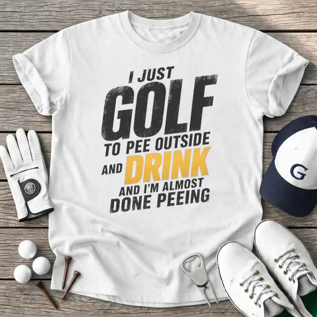 White / S Just Golf Pee T-Shirt