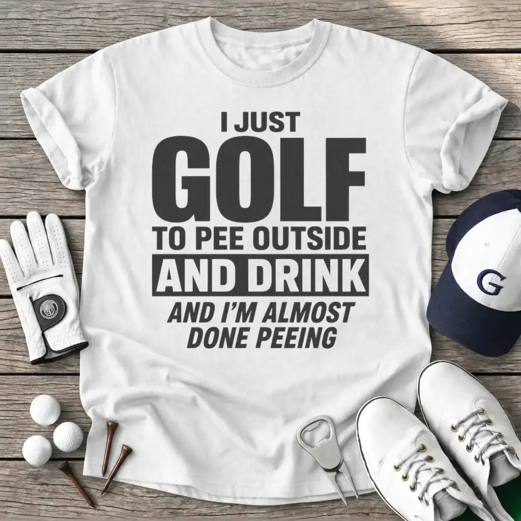 Just Golf Pee T-Shirt in White
