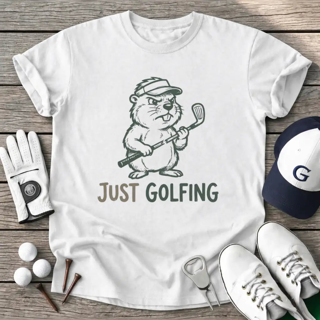 White / S Just Golfing T-Shirt