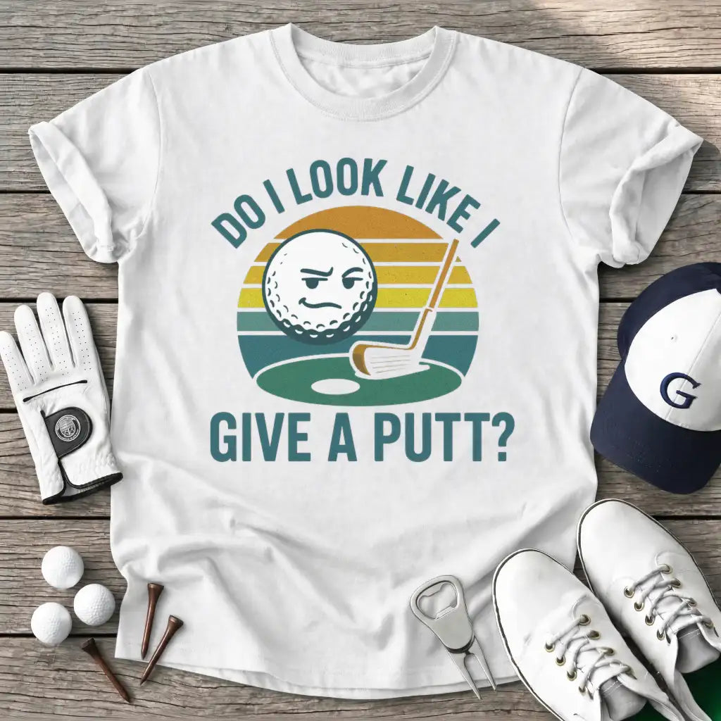 Look Like Give Putt T-Shirt in White