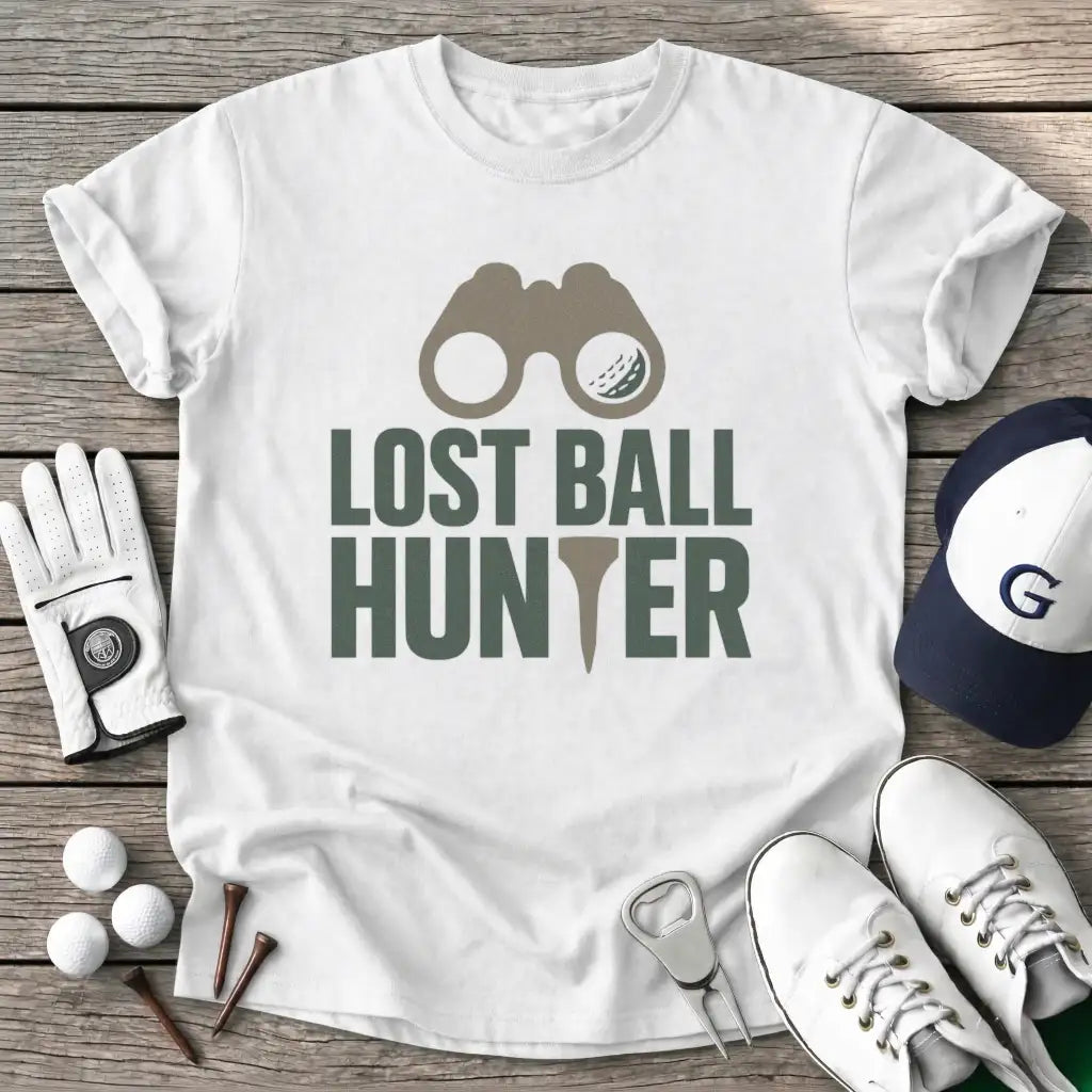 White / S Lost Ball Hunter T-Shirt