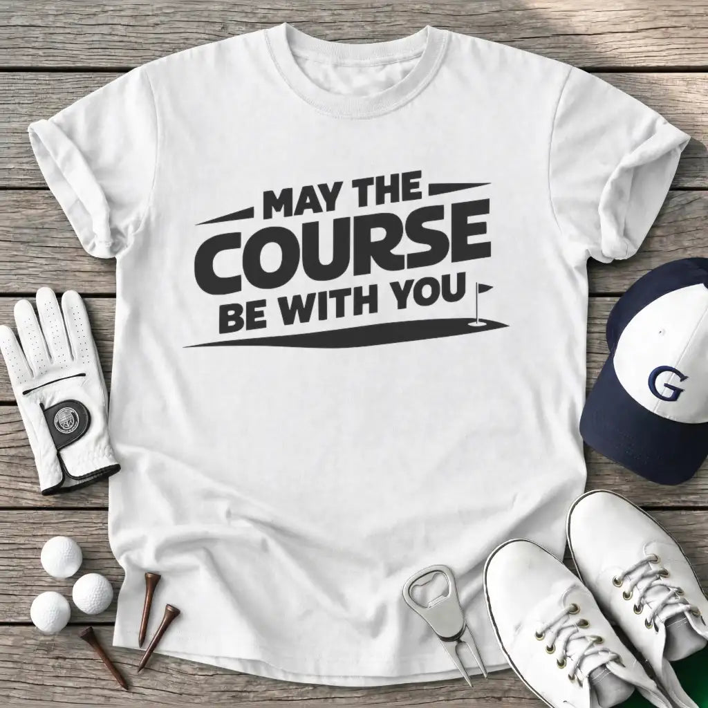 White / S May The Course With T-Shirt