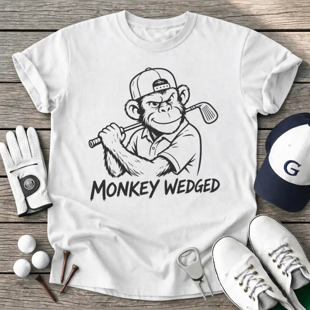 Monkey Wedged T-Shirt in White