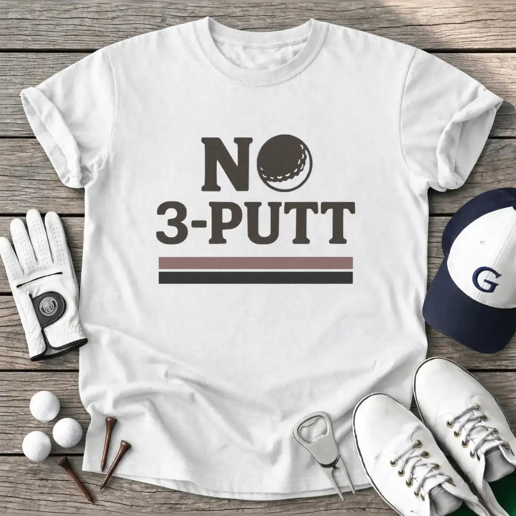 White / S No 3 Putt T-Shirt