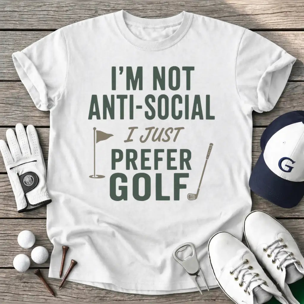 White / S Not Antisocial Just T-Shirt