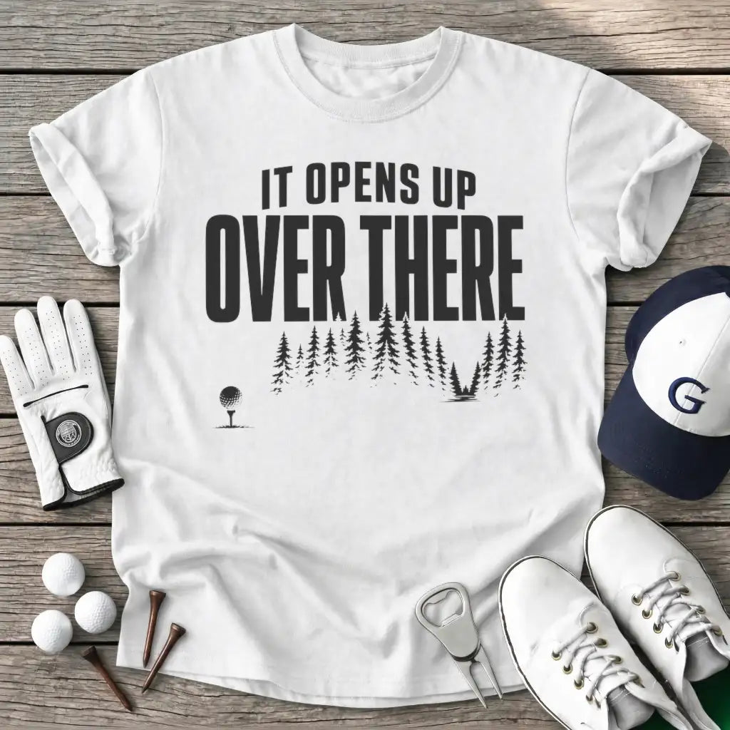 Opens Over There T-Shirt in White