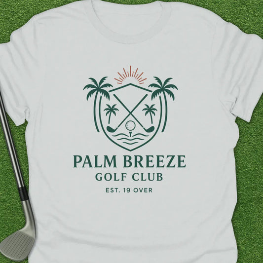 White / S Palm Breeze Golf T-Shirt