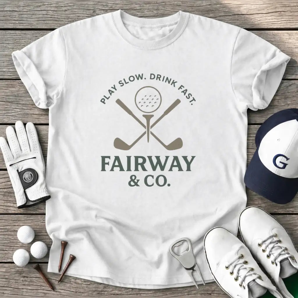 White / S Play Slow Drink T-Shirt