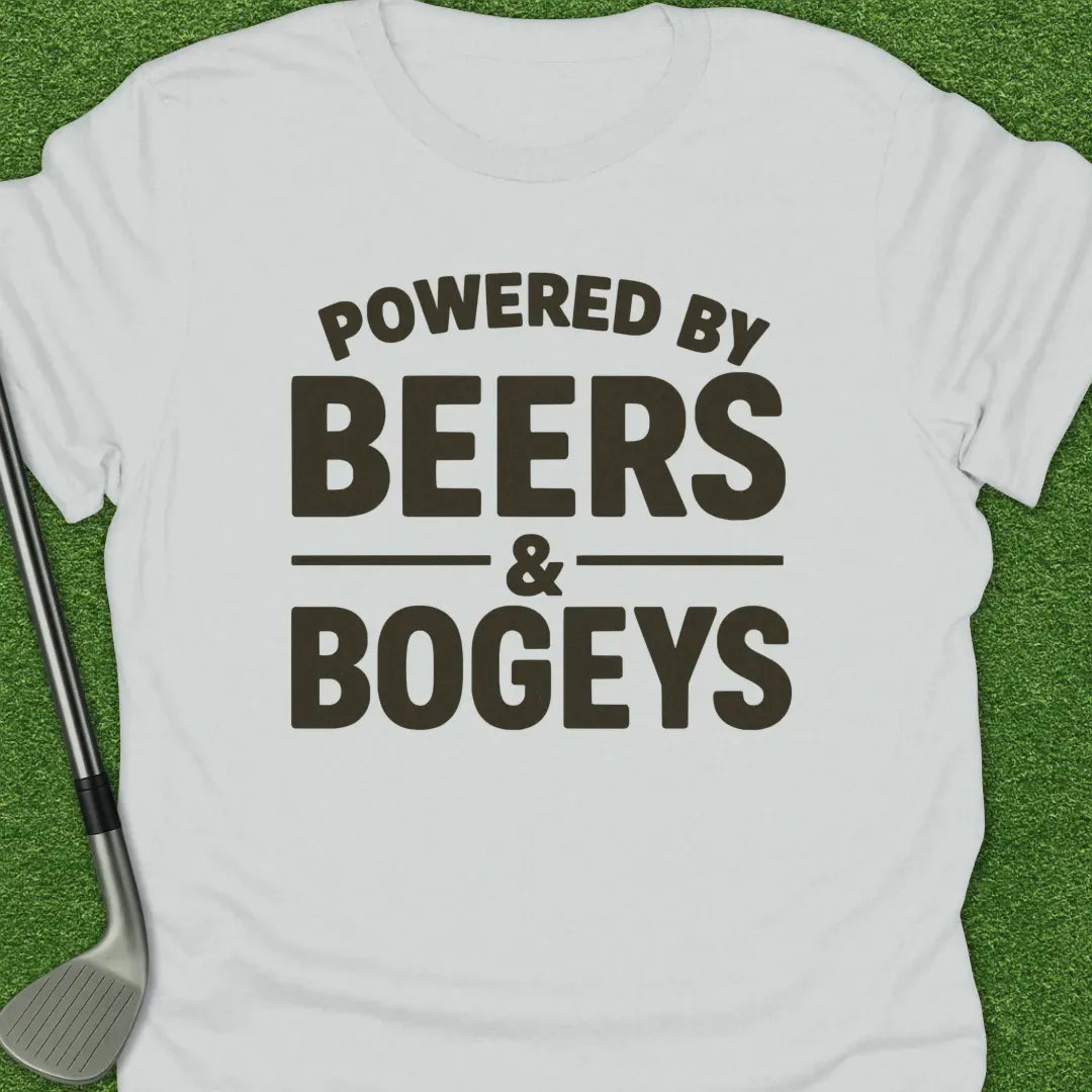 White / S Powered Beers Bogeys T-Shirt