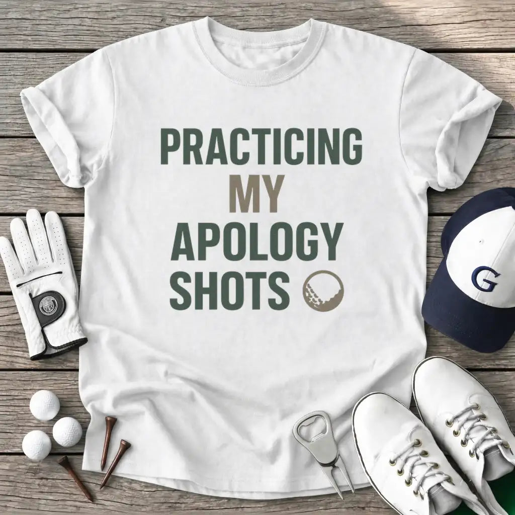 White / S Practicing Apology T-Shirt