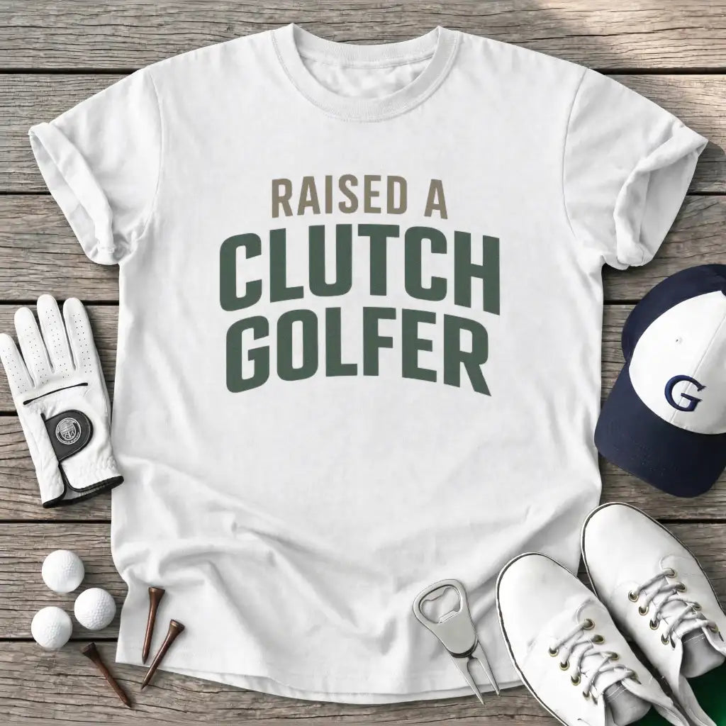 Raised Clutch Golfer T-Shirt in White