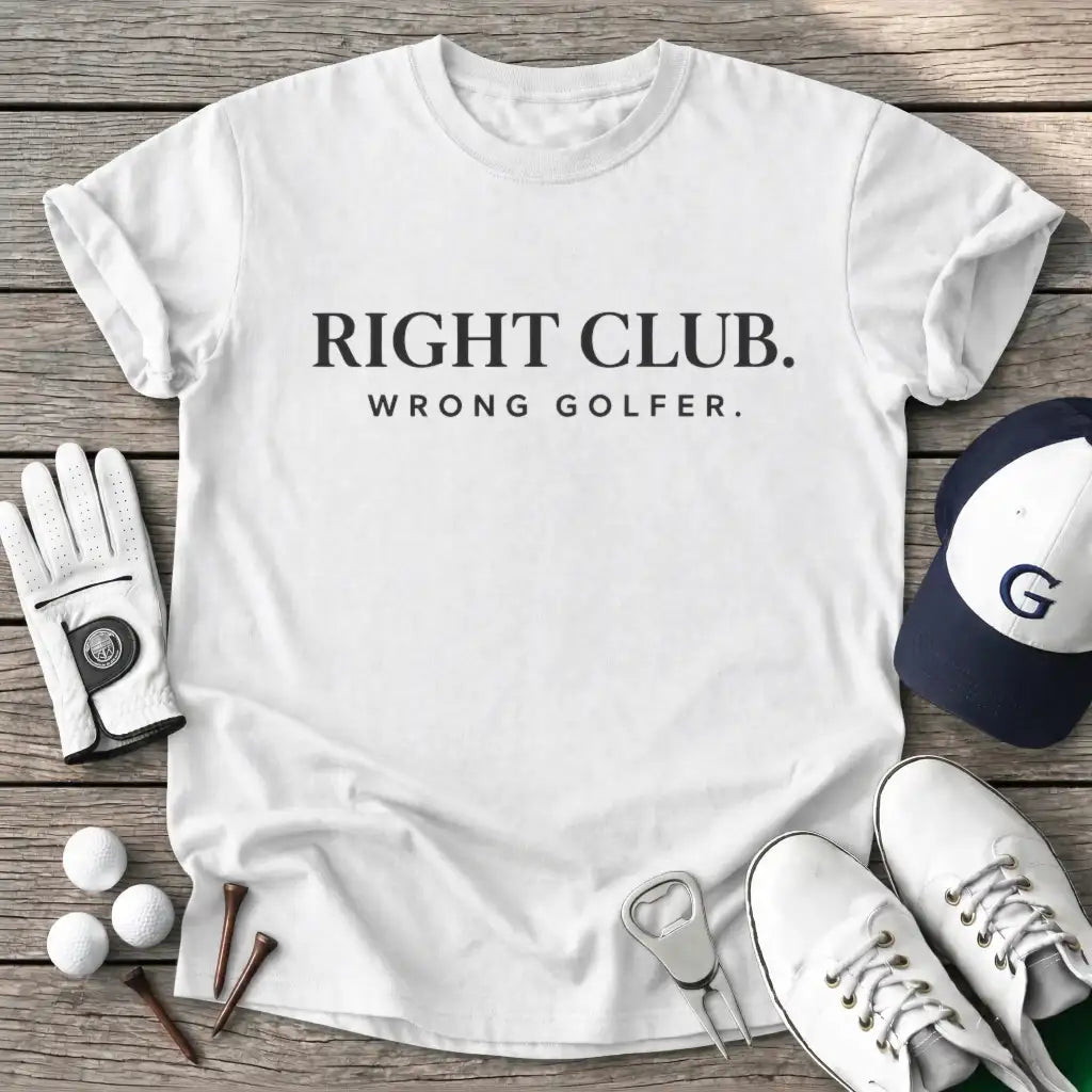 White / S Right Club Wrong T-Shirt