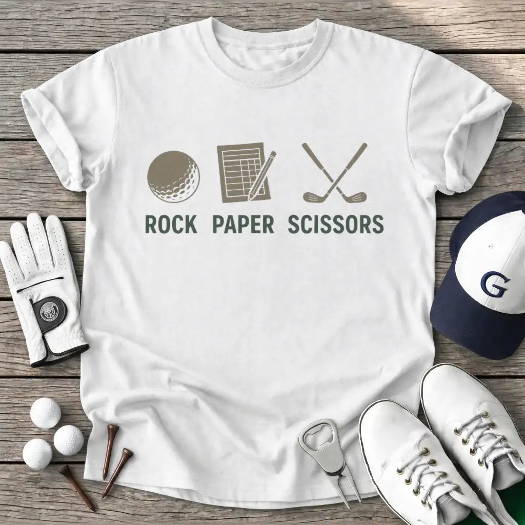 White / S Rock Paper Scissors T-Shirt
