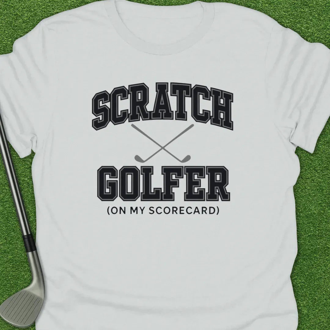 White / S Scratch Golfer T-Shirt