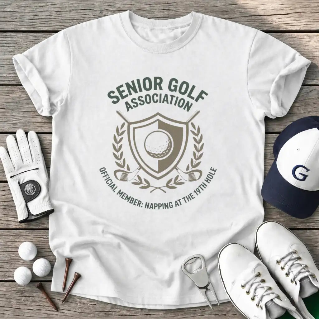 White / S Senior Golf T-Shirt