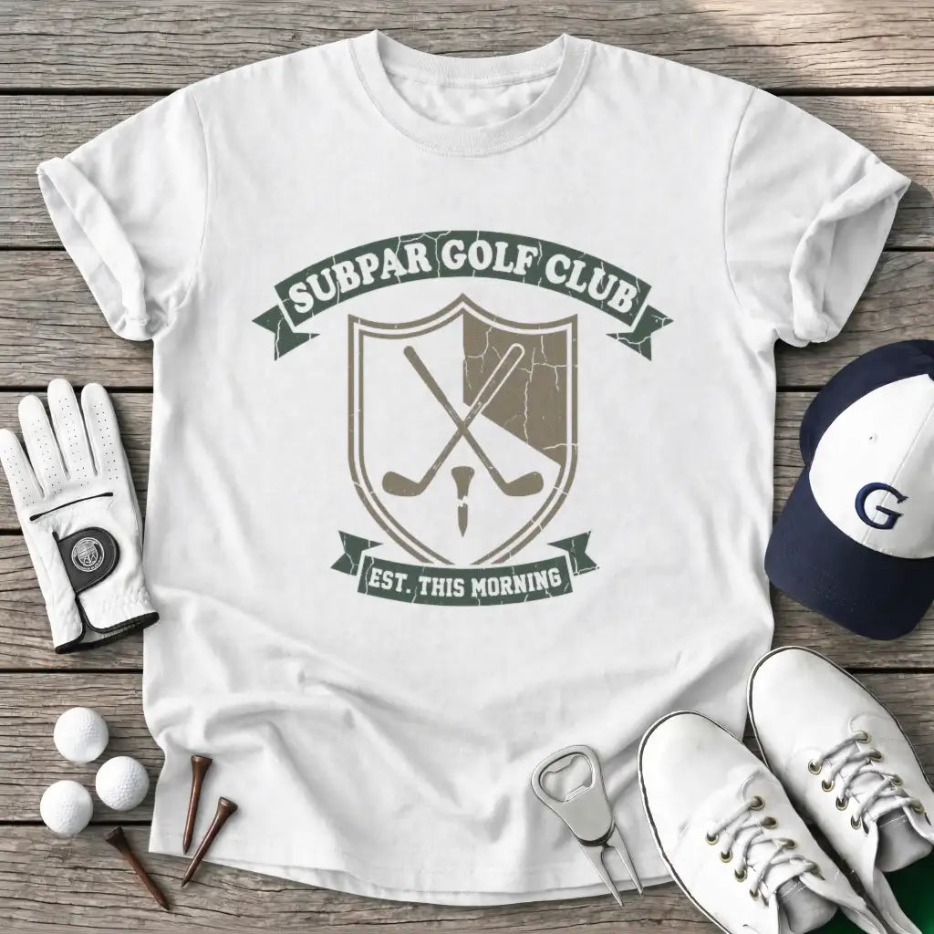 White / S Subpar Golf Club T-Shirt