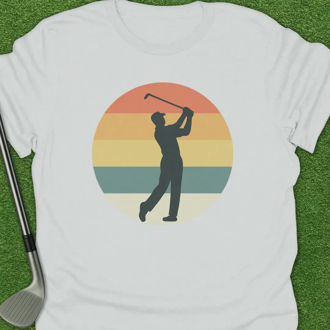 White / S Sunset Retro Golfer T-Shirt