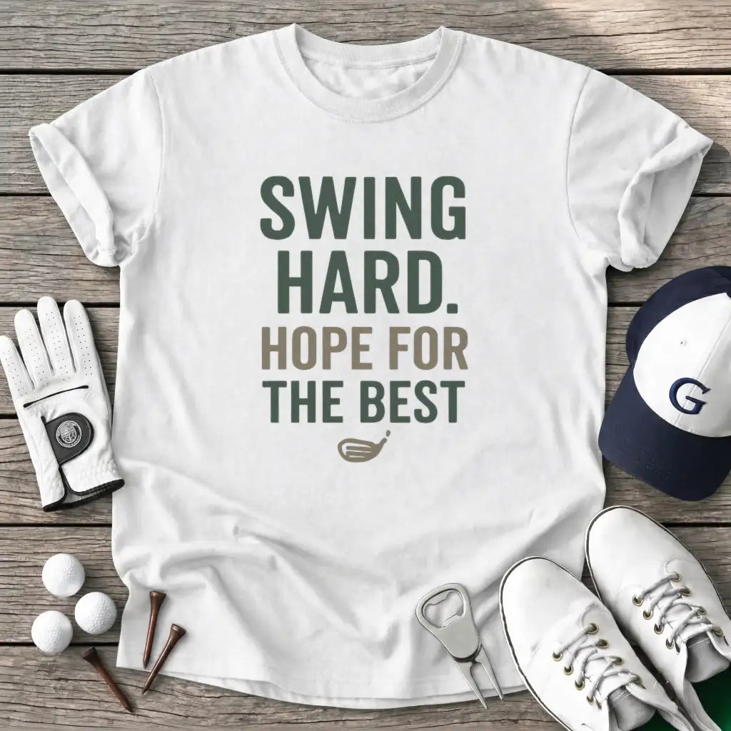 White / S Swing Hard Hope For T-Shirt