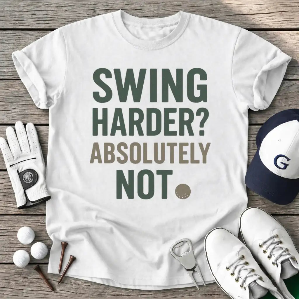 White / S Swing Harder T-Shirt
