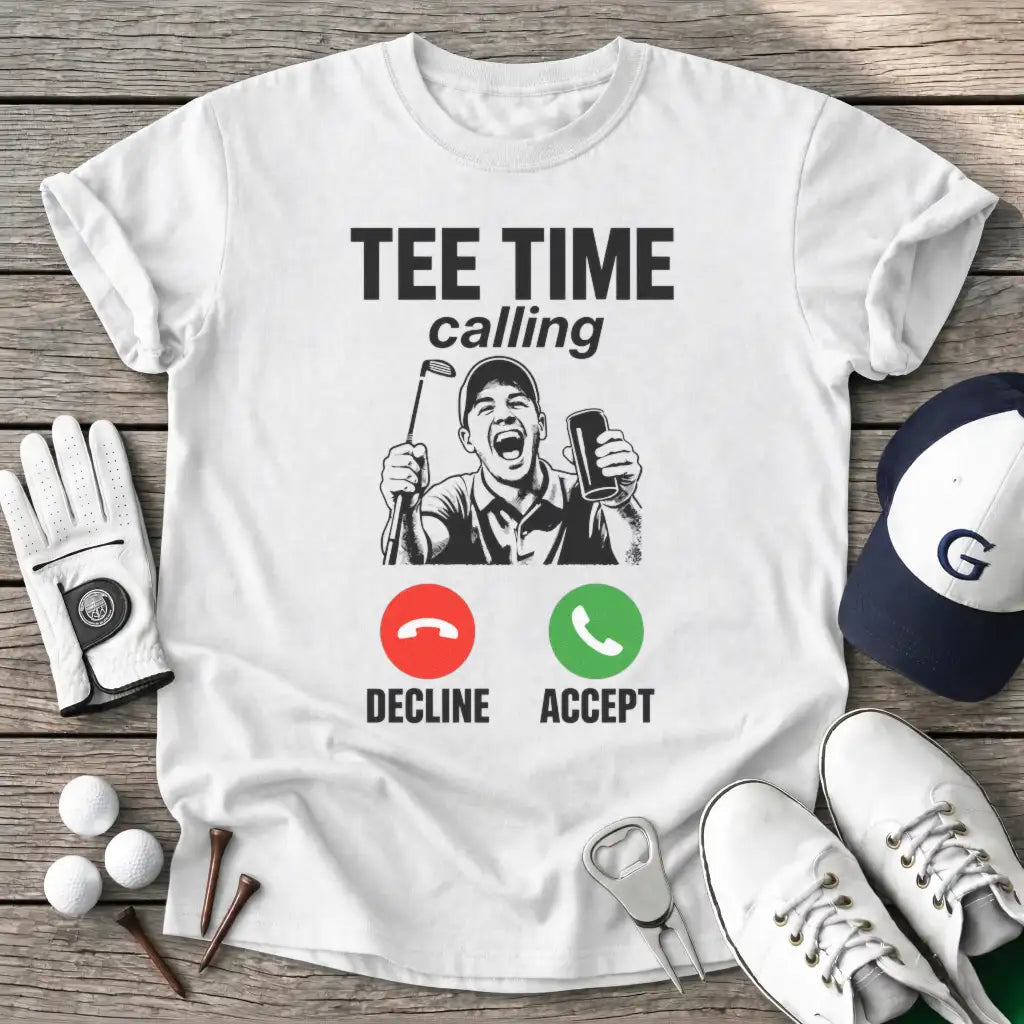 White / S Tee Time Calling T-Shirt