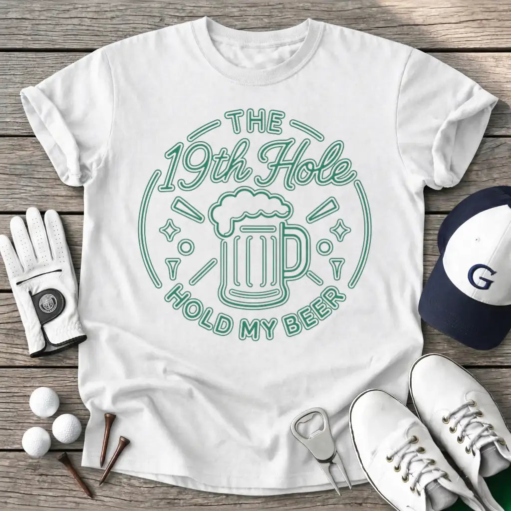 White / S The Hole Hold Beer T-Shirt