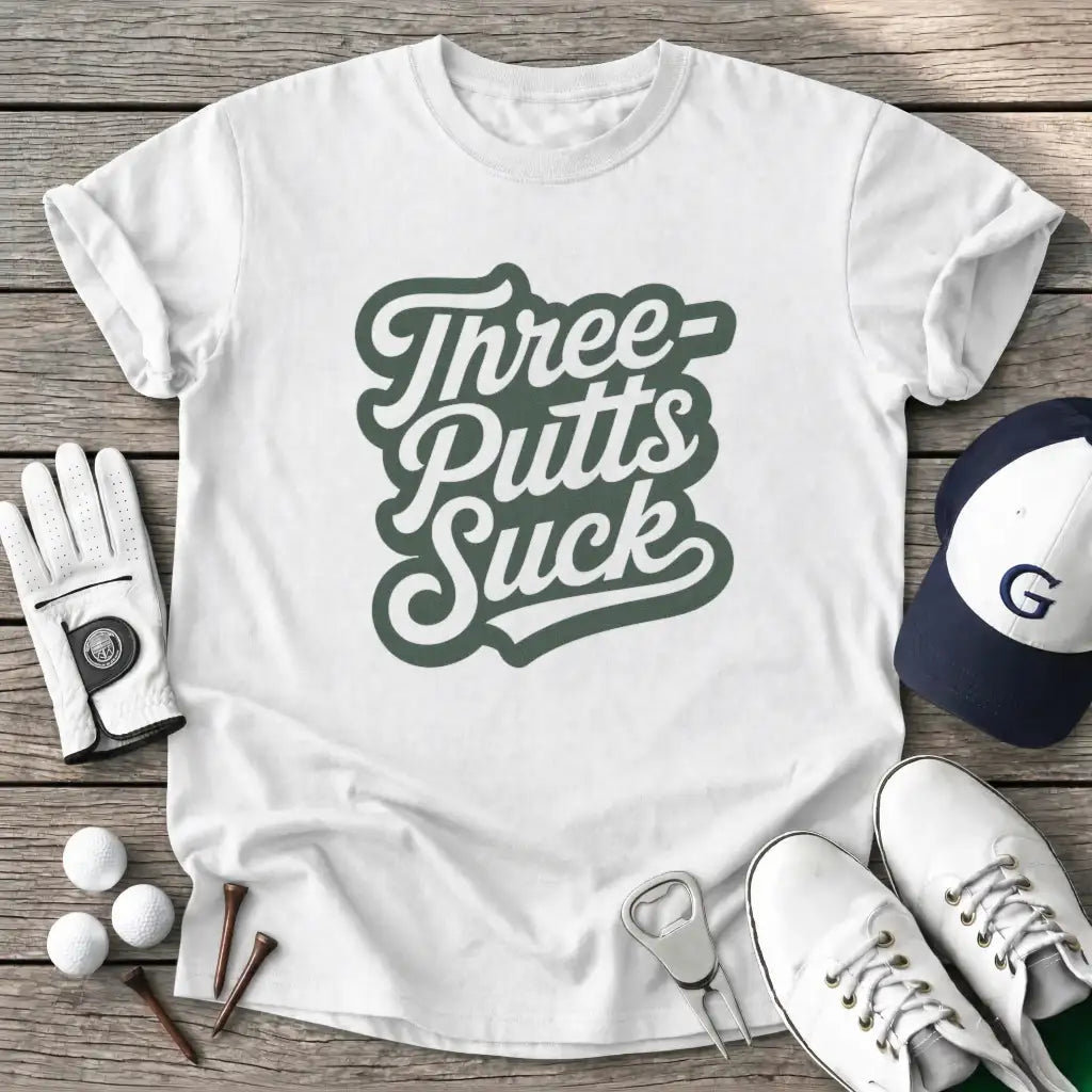 White / S Threeputts Suck T-Shirt