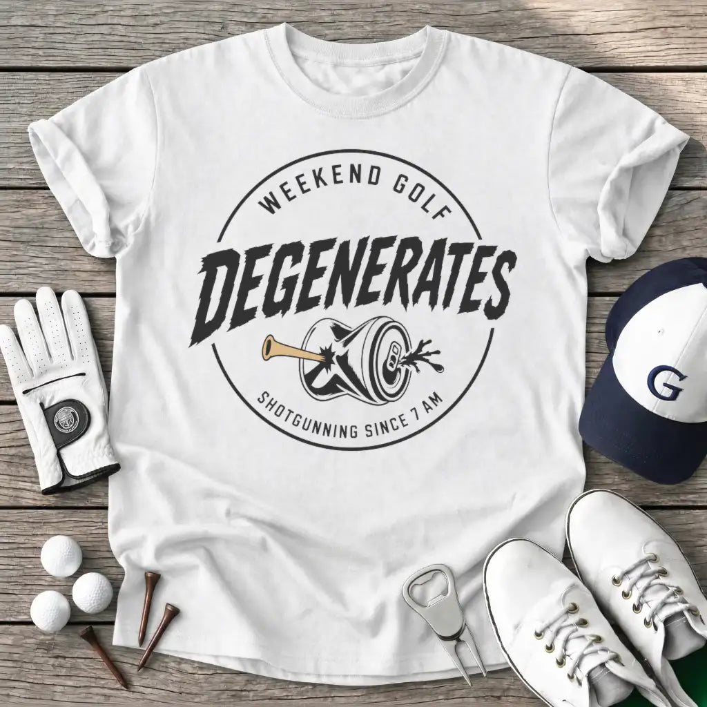 White / S Weekend Golf Degens T-Shirt