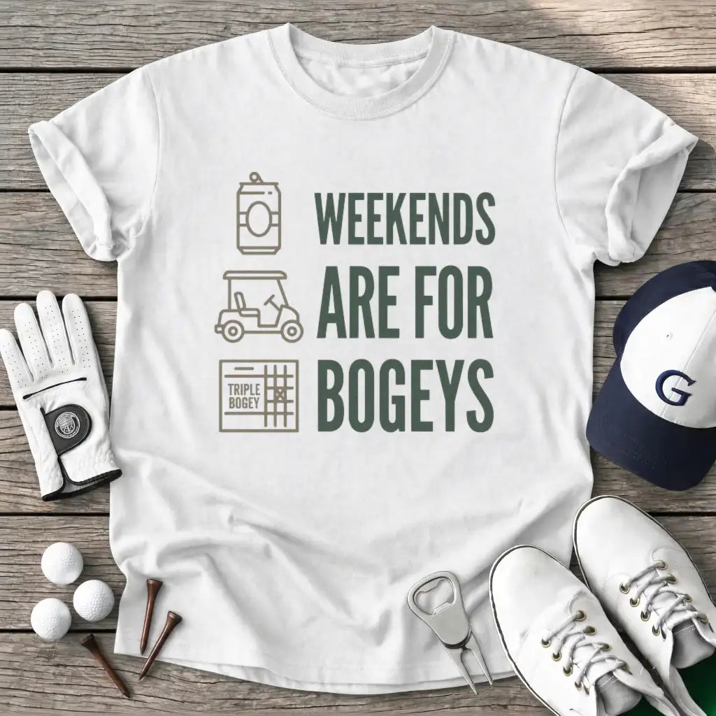 White / S Weekends Are For T-Shirt