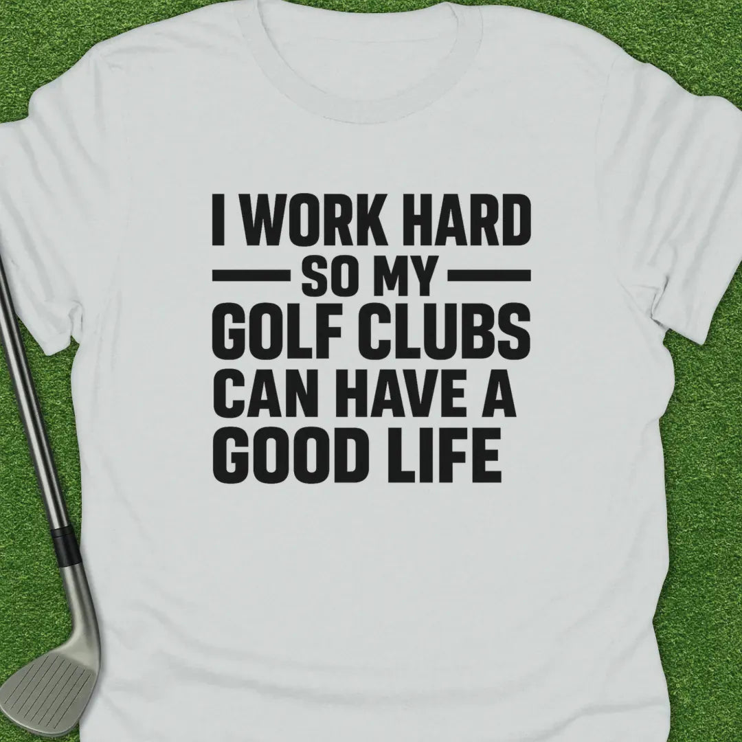 White / S Work Hard Golf T-Shirt