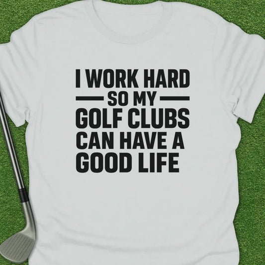White / S Work Hard Golf T-Shirt